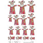 Joggles A4 Rice Paper - Whimsical Christmas Characters 8 [52218]