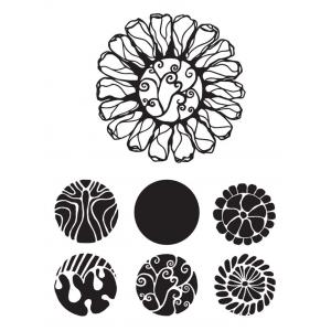 Joggles / Ann-Marie Lafrenaye 9" x 12" Stencil - Flower With Mixed Centers [75056]