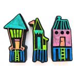 Joggles / Art By Marlene Foam Stamp Set - Beach Huts [75037]