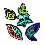 Joggles / Art By Marlene Foam Stamp Set - Floating Leaves Quad [52339]