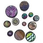 Joggles / Art By Marlene Foam Stamp Set - Round & Round Set Of 12 [52513]