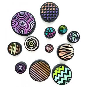 Joggles / Art By Marlene Foam Stamp Set - Round & Round Set Of 12 [52513]