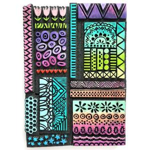 Joggles / Art By Marlene Patchwork Foam Stamp  - Quilted [52515]