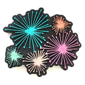 Joggles / Art Journal Love Foam Stamp - Lucienne Day - Flower Burst [52522]