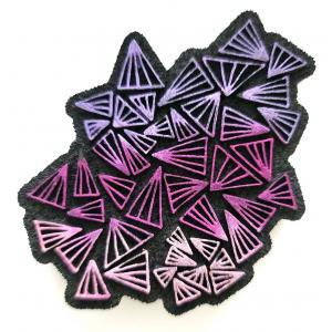 Joggles / Art Journal Love Foam Stamp - Lucienne Day - Triangles [52525]