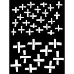 Joggles / Brooke Henry Stencil - Grunge Pluses [53737]