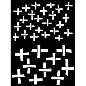 Joggles / Brooke Henry Stencil - Grunge Pluses [53737]