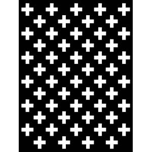 Joggles / Brooke Henry Stencil - Repetitive Pluses 1" [53738]