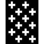 Joggles / Brooke Henry Stencil - Repetitive Pluses 2" [53739]