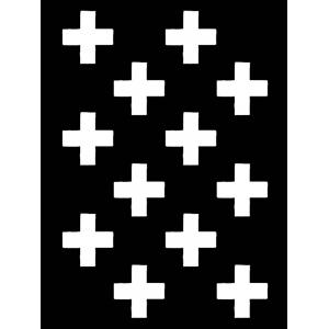 Joggles / Brooke Henry Stencil - Repetitive Pluses 2" [53739]