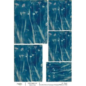 Joggles / Caroline Duncan A4 Rice Paper - Cyanotypes #3 - Spring Wildflowers [74784]