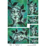Joggles / Caroline Duncan A4 Rice Paper - Faces - Joy [74732]