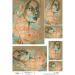 Joggles / Caroline Duncan A4 Rice Paper - Faces - Sandy [74734]