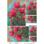 Joggles / Caroline Duncan A4 Rice Paper - Florals - Wild Roses [74729]