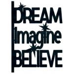 Joggles / Caroline Duncan Creative Cut Tip In - Black Smooth & Sturdy - Dream, Imagine, Believe [74702]