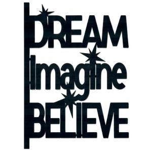 Joggles / Caroline Duncan Creative Cut Tip In - Black Smooth & Sturdy - Dream, Imagine, Believe [74702]