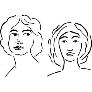 Joggles / Caroline Duncan Stencil - Easy Faces [75119]