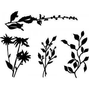 Joggles / Caroline Duncan Tab Cut Stencil & Mask Combo - Botanicals [75116]