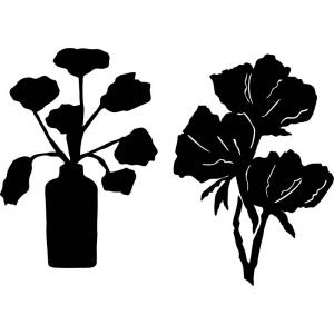 Joggles / Caroline Duncan Tab Cut Stencil & Mask Combo - Bouquets [75117]