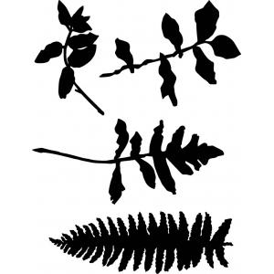 Joggles / Caroline Duncan Tab Cut Stencil & Mask Combo - Ferns [75121]