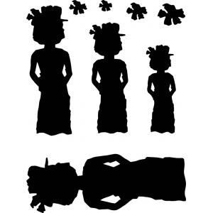 Joggles / Caroline Duncan Tab Cut Stencil & Mask Combo - Paper Dolls [75122]