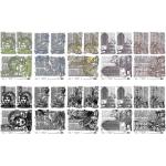 Joggles / Cat Kerr A4 Rice Paper - Black & White And Color Collage Collection Set Of 10 - June 2023