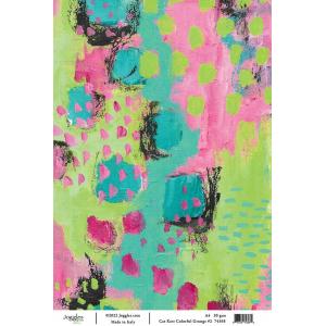Joggles / Cat Kerr A4 Rice Paper - Colorful Grunge #2 [74368]