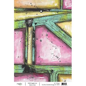 Joggles / Cat Kerr A4 Rice Paper - Colorful Grunge #4 [74370]
