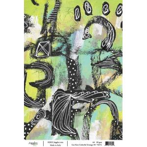 Joggles / Cat Kerr A4 Rice Paper - Colorful Grunge #6 [74372]