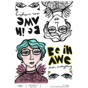 Joggles / Cat Kerr A4 Rice Paper - Girl Power - Be In Awe [74685]