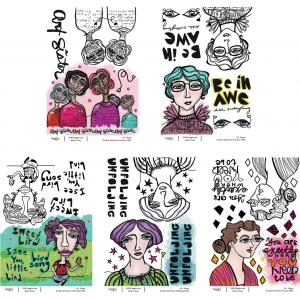 Joggles / Cat Kerr A4 Rice Paper - Girl Power Collection Set Of 5 - March 2024