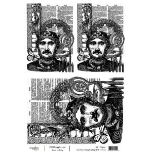 Joggles / Cat Kerr A4 Rice Paper - King Collage, Black & White [74512]