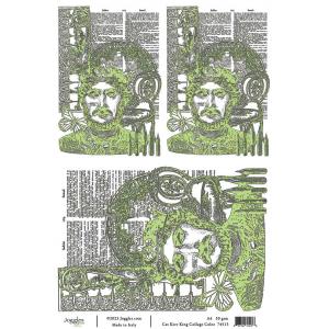 Joggles / Cat Kerr A4 Rice Paper - King Collage, Color [74513]