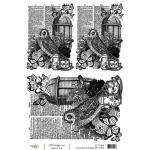 Joggles / Cat Kerr A4 Rice Paper - Owl Collage, Black & White [74516]