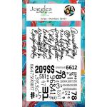 Joggles / Cat Kerr Clear Stamp Set - Script & Numbers [52417]
