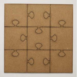 Joggles Chipboard Shape - Puzzle with Square Corners 5" - 57063