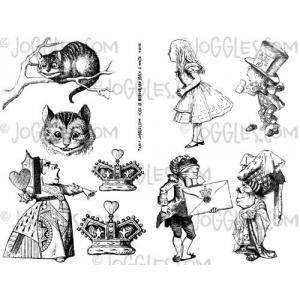 Joggles Collage Sheets - Alice In Wonderland In Black And White 1 [JG401181]