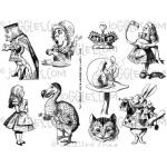 Joggles Collage Sheets - Alice In Wonderland In Black And White 2 [JG401183]