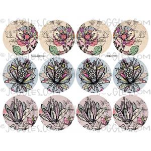 Joggles Collage Sheets - Artist Trading Coin Petals [JG401269]