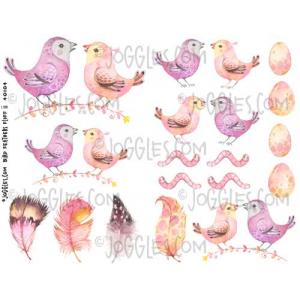 Joggles Collage Sheets - Bird Feathers Fluff II [JG401104]