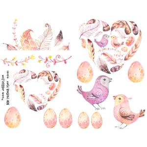 Joggles Collage Sheets - Bird Feathers Fluff [JG401101]