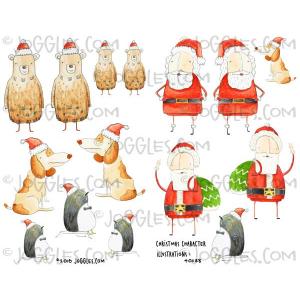 Joggles Collage Sheets - Christmas Character Illustrations 1 [JG401138]