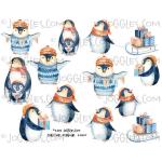 Joggles Collage Sheets - Christmas Penguins [JG401157]