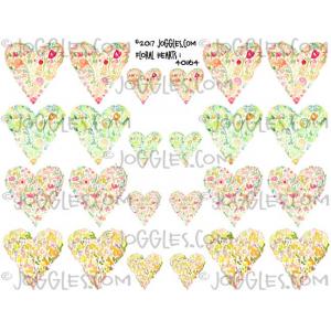 Joggles Collage Sheets - Floral Hearts 1 [JG401164]
