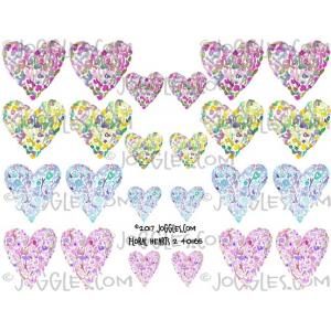 Joggles Collage Sheets - Floral Hearts 2 [JG401165]