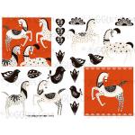 Joggles Collage Sheets - Folk Horses 1 [JG401322]