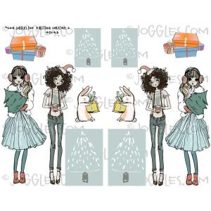 Joggles Collage Sheets - GirlIttude Christmas 2 [JG401143]
