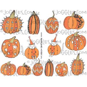 Joggles Collage Sheets - Graphic Pumpkins [JG401202]