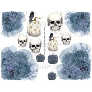 Joggles Collage Sheets - Halloween Feather Trees [JG401310]