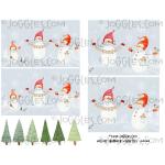 Joggles Collage Sheets - Holiday Snowmen Vignettes [JG401156]